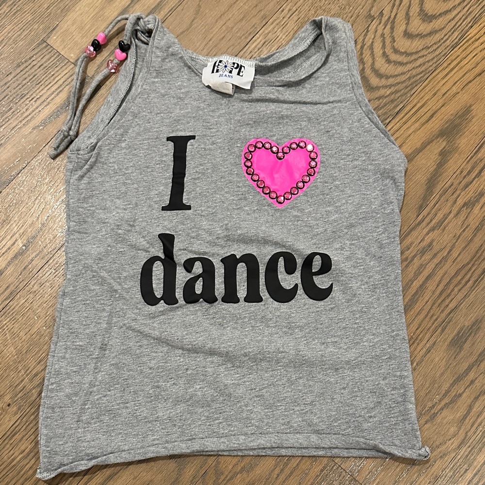 Hope Jeans Gray 'I Love Dance' Tank Top
